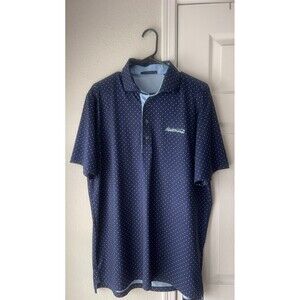 Bettinardi Golf Polo Shirt Mens Large Greyson AOP Wolf Pattern Blue Active